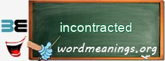 WordMeaning blackboard for incontracted